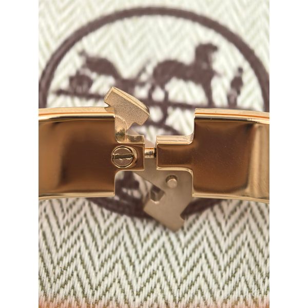 HERM Enamel Green Enamel Clic H Bracelet