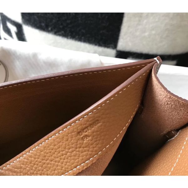 HERM Kelly Depeche 38 Briefcase In Brown Calfskin